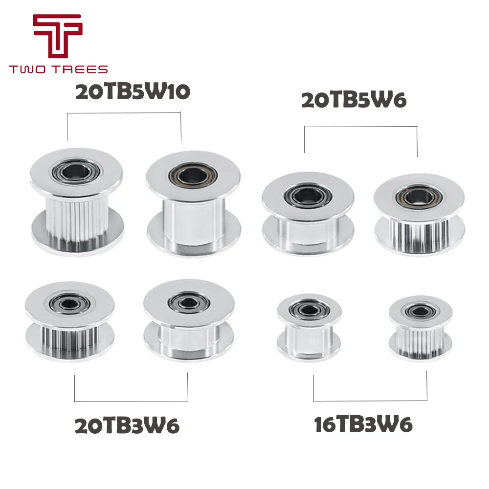 

GT2 Idler Timing Pulley 16/20 Tooth Wheel Bore Aluminium Gear Teeth Timing Drive Pulley For I3 Ender 3 CR10 Bluer Printer Reprap