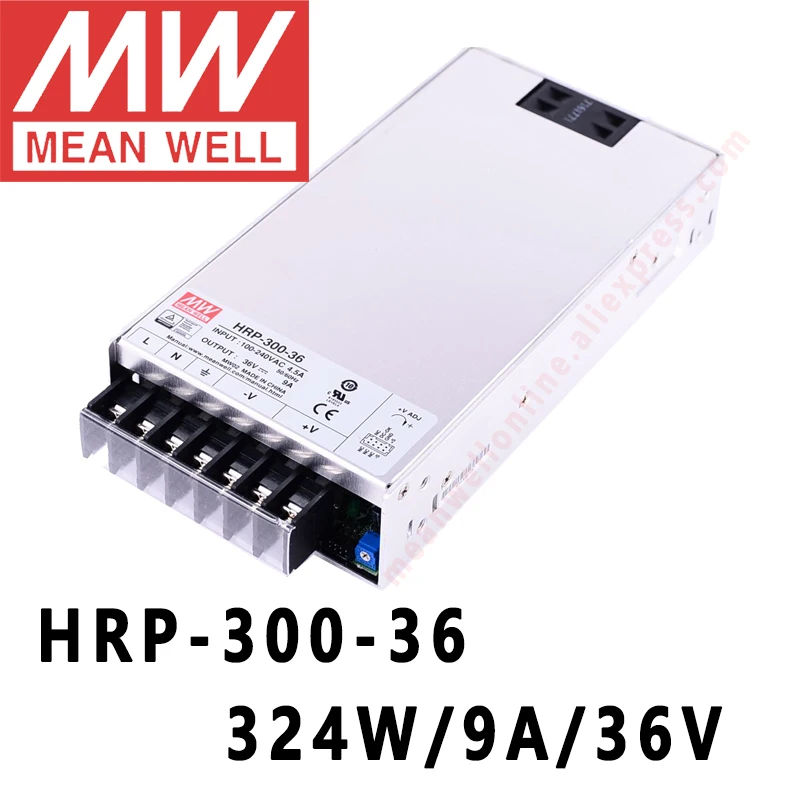 Mean Well HRP-300-36 meanwell 36V/9A/324W DC Single Output with PFC Function Switching Power Supply online store