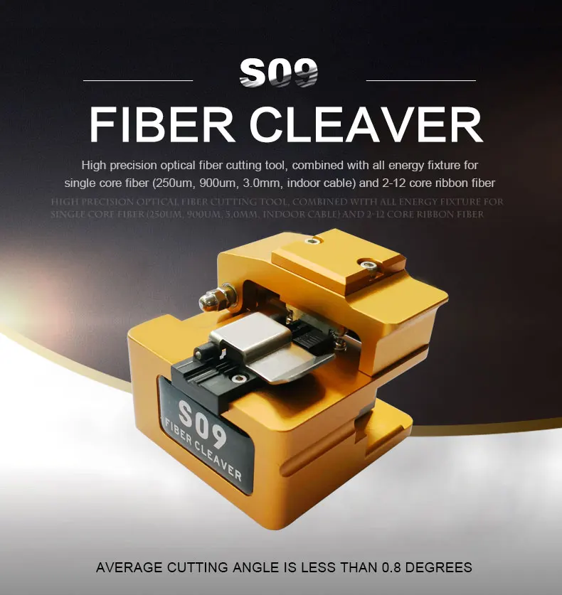 Signal Fire AI-9 Optical Fiber Fusion Splicer Optic Fiber Cleaver  Cutting Knife  Fiber Cutter with Dust Bin S09