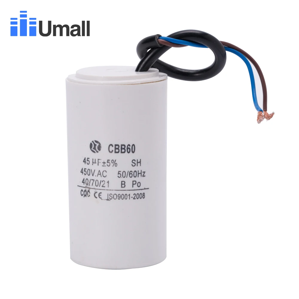 

CBB60 450V 45uf running motor electric capacitor ac single phase 220V air conditioners compressor parts starting film capacitor