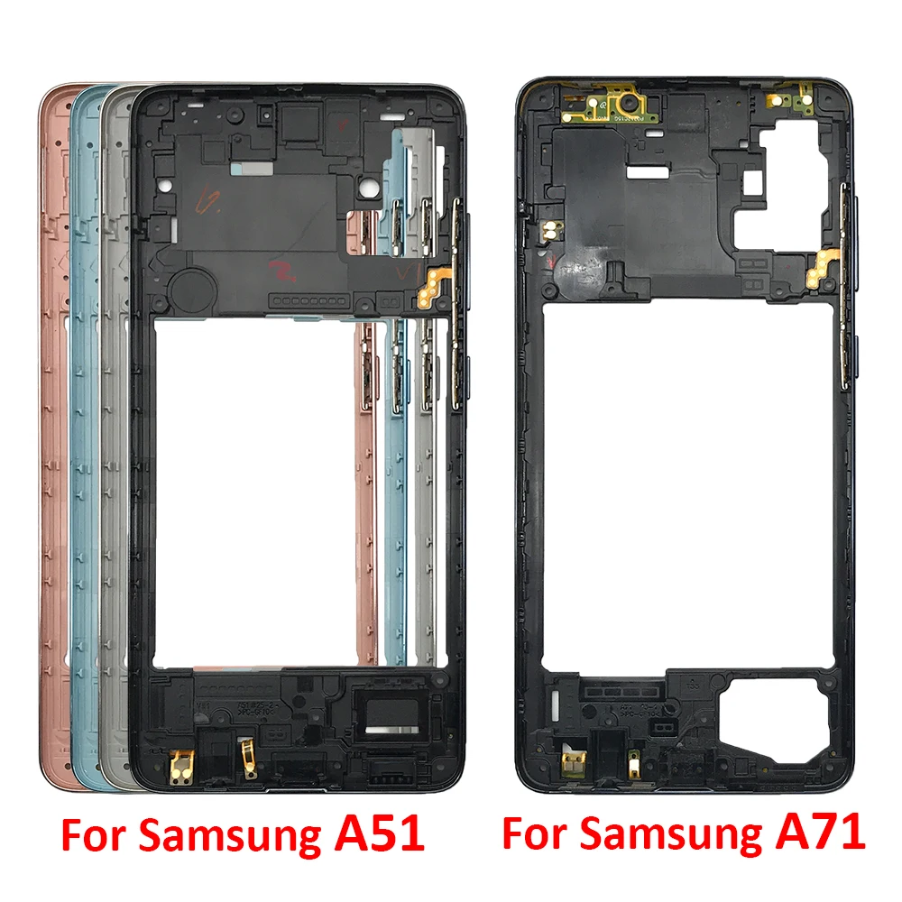 New Middle Frame Bezel Middle Plate For Samsung A51 A515 A515F A71 A715 A715F A20 A30 A50 Replacement