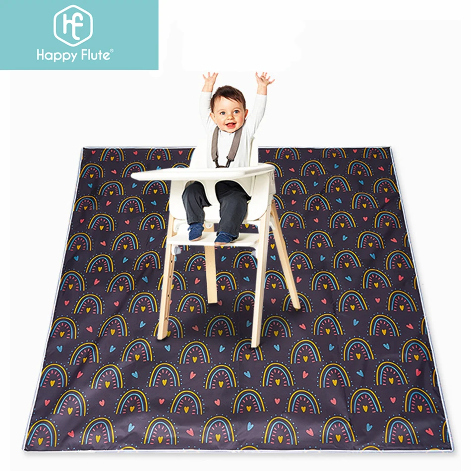 HappyFlute 110*110cm Infant Anti-slip Mat Multifunctional Foldable Waterproof Splat Floor Mats For Kids Climbing Gaming Playing