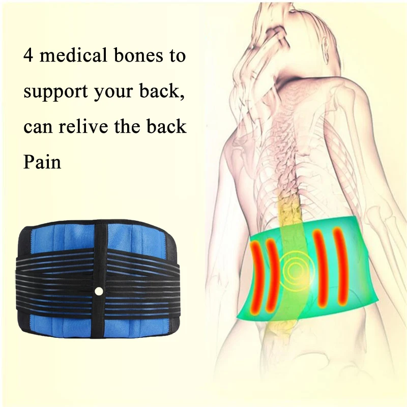 Size 2XL 3XL 5XL 6XL Double Pull Breathable Waist Support Brace Magnetic Lumbar Orthopedic Corset Brace Lower Back Support Belt