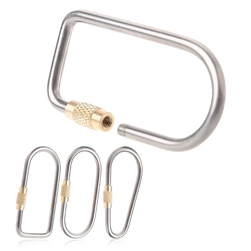 Camping Link Alloy Carabiner Keychain Hanging Lock Buckle Hook Key Ring