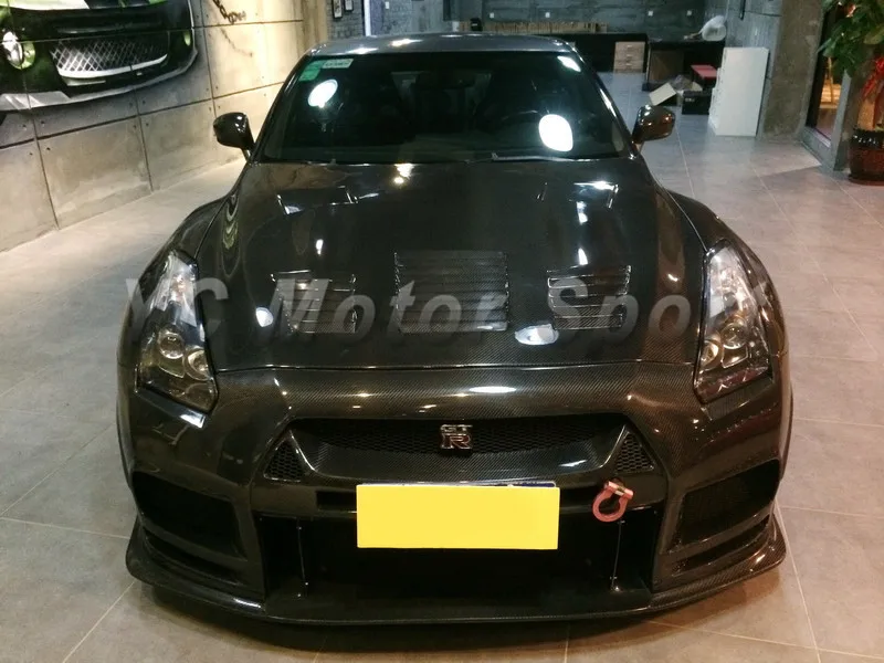 Car Accessories FRP Fiber Glass CW Style (GT Style) Hood Bonnet Fit For 2008-2014 R35 GTR CBA DBA Hood Car-styling