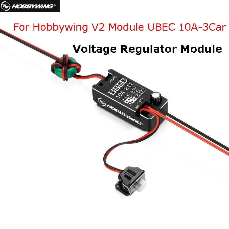 

HobbyWing V2 Waterproof UBEC 10A Voltage Regulator Module 2~6S 6/7.4/8.4V Rc Car Adjustable Voltage Module For Rc Car Parts