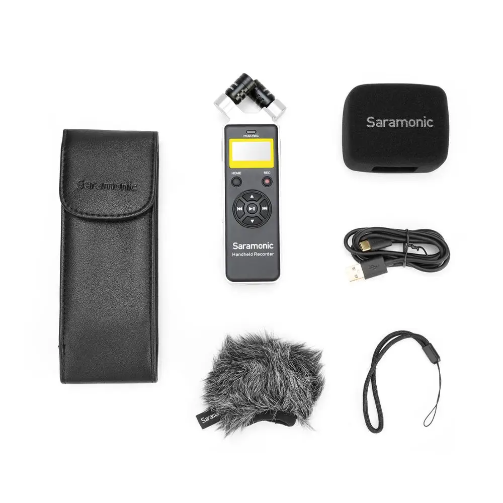 Saramonic SR-Q2M Handheld Audio Recorder with Built-in X/Y Stereo Microphone & LCD Display for Video ENG Filmmaking Podcasting