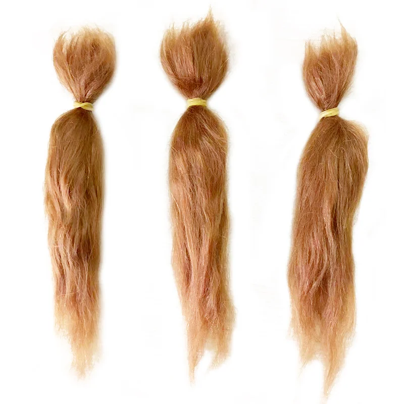 100% Pure Mohair Reborn Doll Hair With Brown-red/black Color Fit For Reborn Baby Doll Wig Easy To Root DIY Doll Accessories