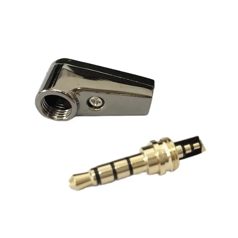 3.5mm Stereo Welding Connector L Type Right Angle Headset Plug Solder Terminal