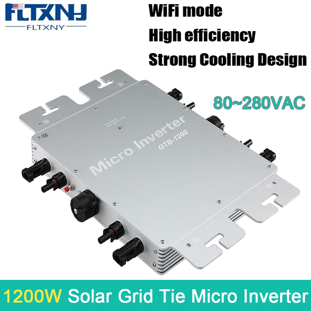 FLYT 1200w Solar Grid Tie Micro Inverter  Wifi Mode Communcation Solar Ongrid Micro Inverter MPPT Micro Inverter