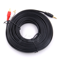 15m/10m RCA Cable 3.5mm Jack to 2 RCA Aux Cable 3.5 mm to 2RCA Adapter Splitter Audio Cable for TV Box Home Theater Speaker Wire