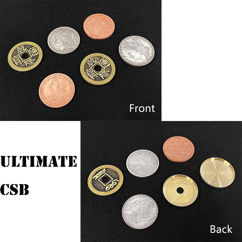 Ultimate CSB 2.0 Magic Tricks Coin Appear Vanish Transform Magia Magician Close Up Illusions Gimmick Props Mentalism Fun Easy