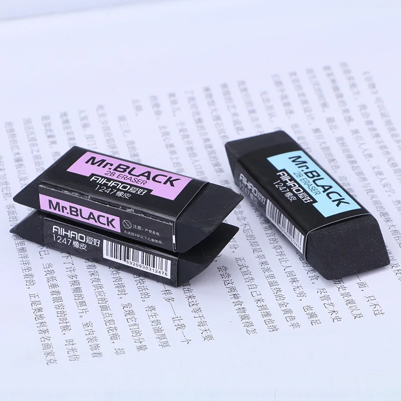 1pc 2B Black Office Eraser Children Cute Eraser Clean Drawing Office School Art Stationery