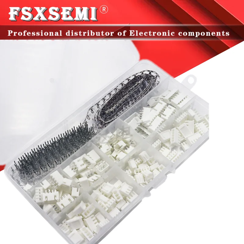 560pcs XH2.54 2p 3p 4p 5 pin 2.54mm Pitch Terminal Kit / Housing / Pin Header JST Connector Wire Connectors Adaptor XH DIY Kits