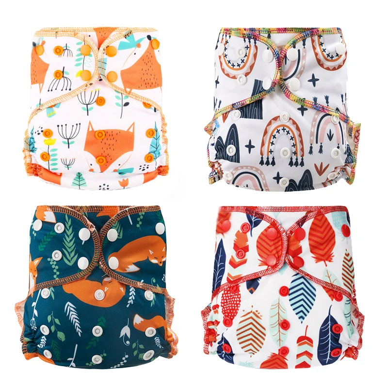 HappyFlute Heavy Wetter AI2 Snap Insert Bamboo Cotton&Velour OS Baby Napp 1Pcs Pack Waterproof Night Diaper