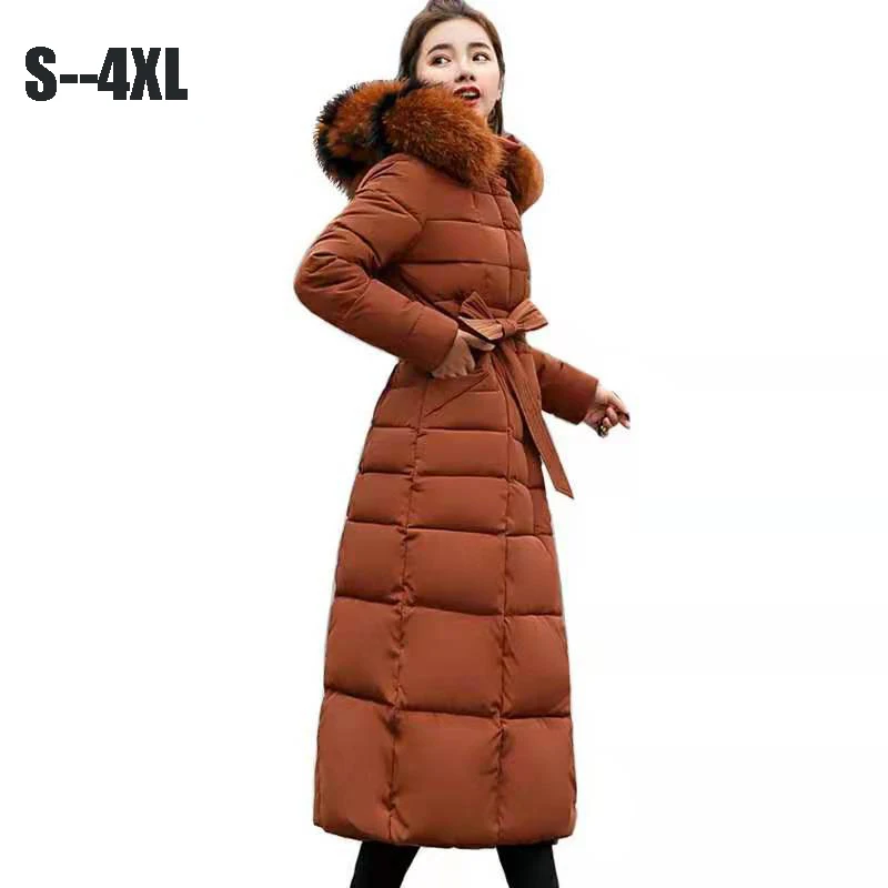 2019 New X-Long Arrival Fashion Slim Women Winter Jacket Cotton Padded Warm Thicken Ladies Coat Long Coats Parka Womens Jackets