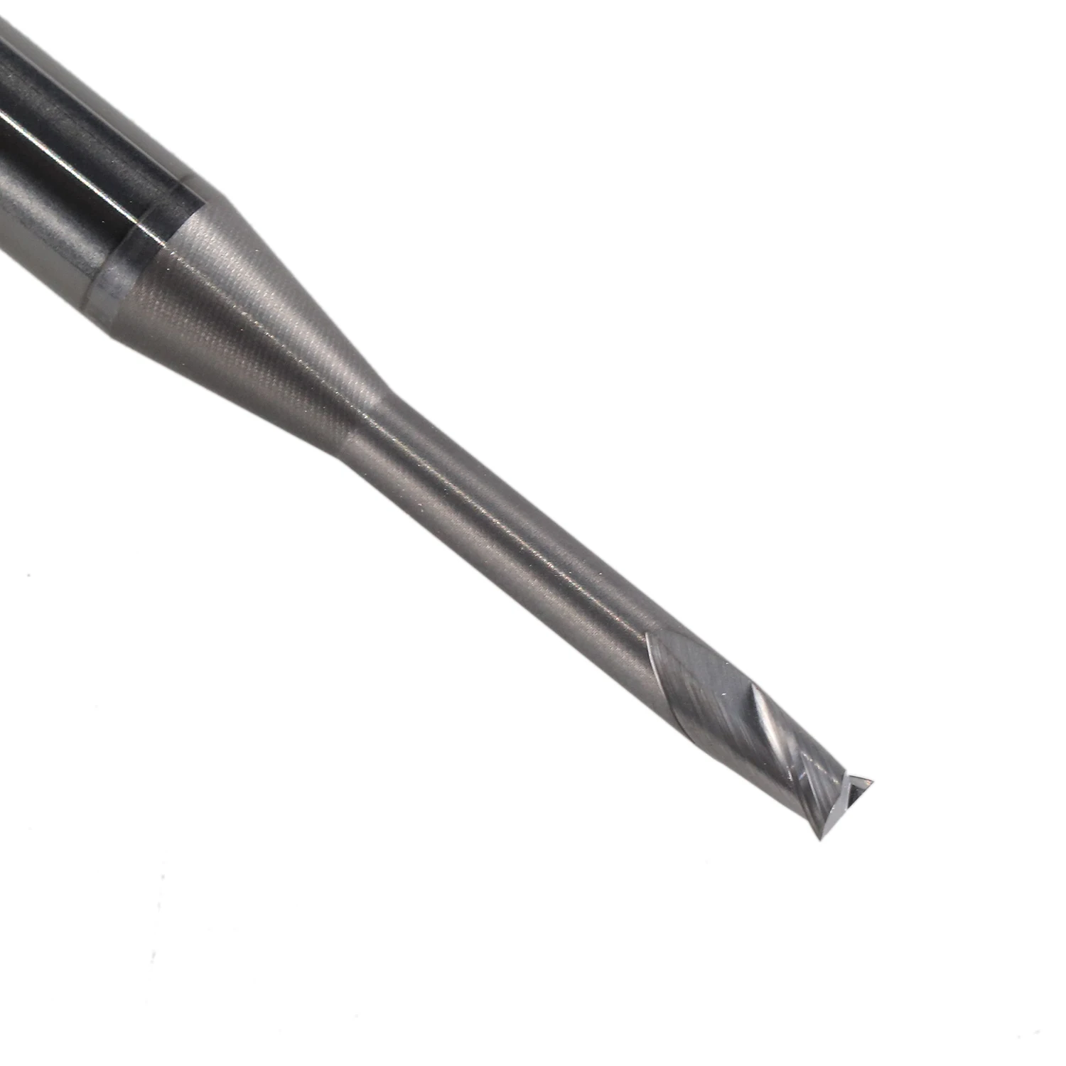 NM-2EP de acero de tungsteno para fresadora cnc, herramientas de corte con revestimiento de cuello largo cuadrado, 2 ranuras, para aleación de cobre y aluminio