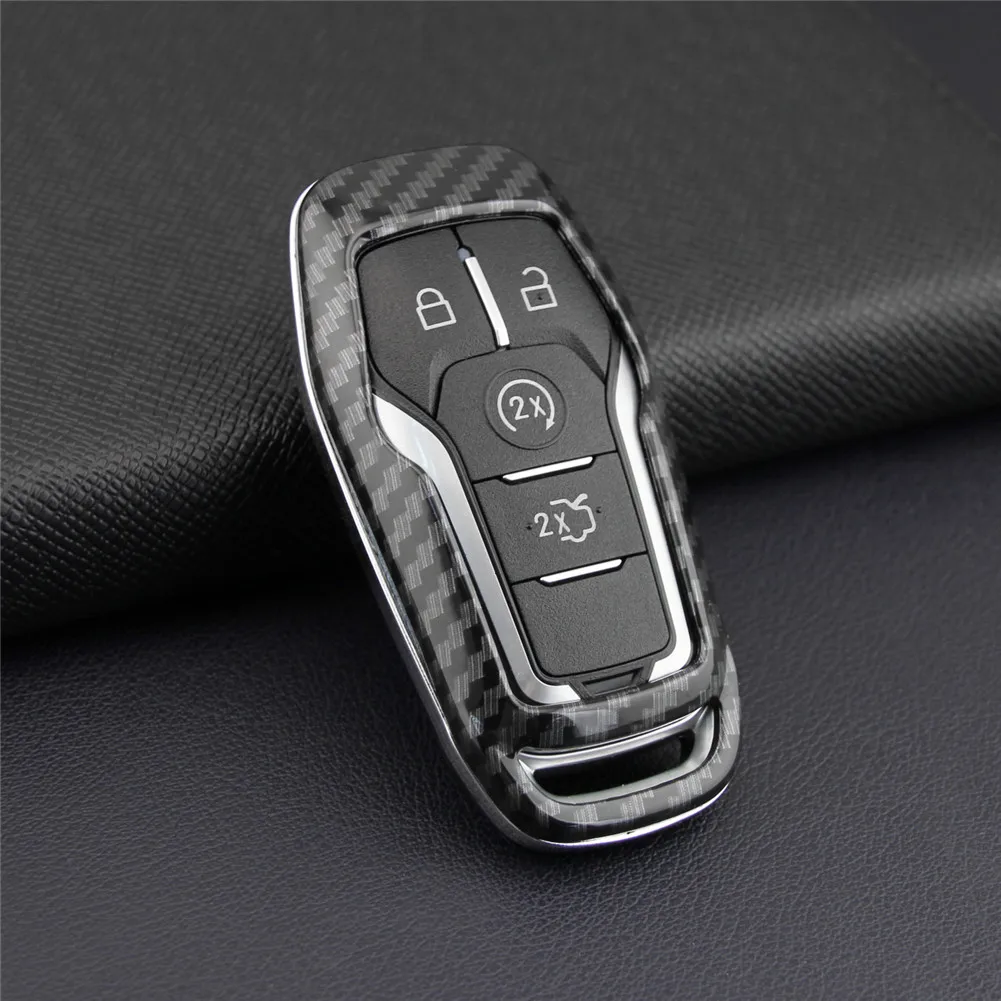 Key Case Fob Bag Holder ABS Hard Shell Cover Parts Fit For Ford Edge Explorer F150