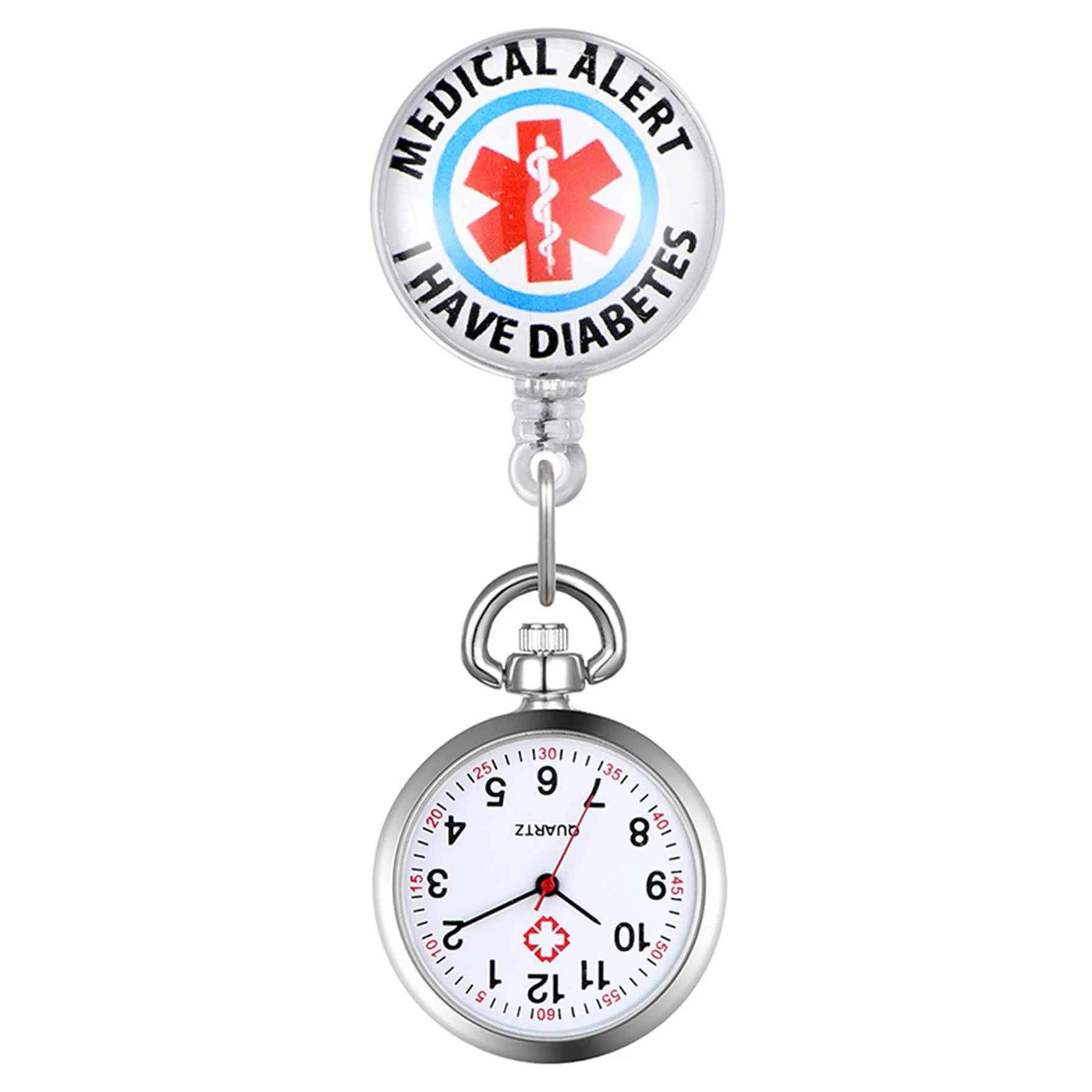 LANCARDO Medical Logo Nurse Pocket Watches  Silicone Watches Round Stationary FOB Clocks Clip-on Doctor Clock Hospital Gift