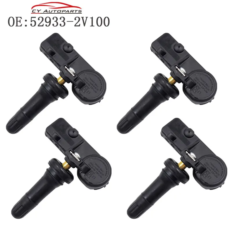 

YAOPEI 4PCS New Tire Pressure Sensor TPMS For Hyundai Velostar Kia 52933-2V100 529332V100 52933 2V100 433MHz Genuine