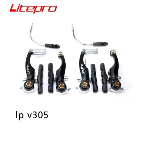 Litepro 전면 후면 자전거 V 브레이크 세트 100mm 초경량 짧은 팔 미니 V 브레이크 접이식 자전거 도로 자전거 수정 부품