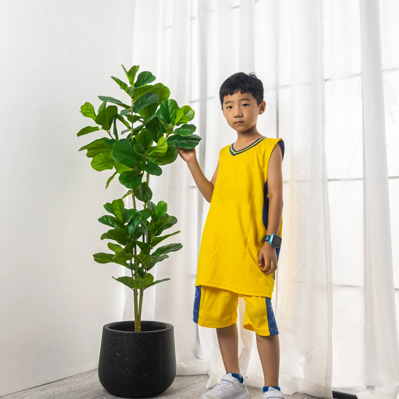 

Large Artificial Plants Tropical Tree Fake Banyan Leaves Branch Plastic Ficus Leaf Floor Tree For Home Garden Outdoor Shop Decor