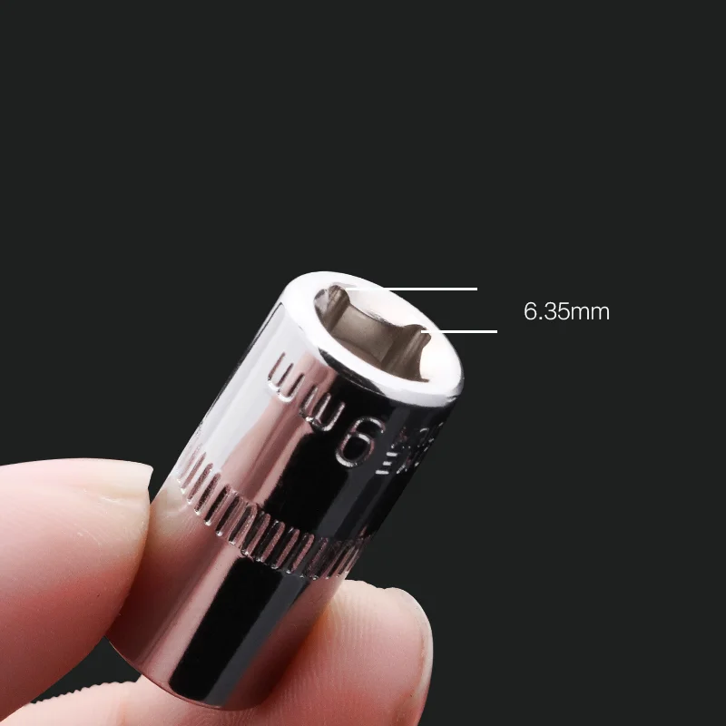 1 pçs CR-V 1/4 Polegada unidade quadrada métrica longa hex soquete 4mm-14mm parafuso porca driver chave chave inglesa adaptador catraca ferramenta de reparo do carro