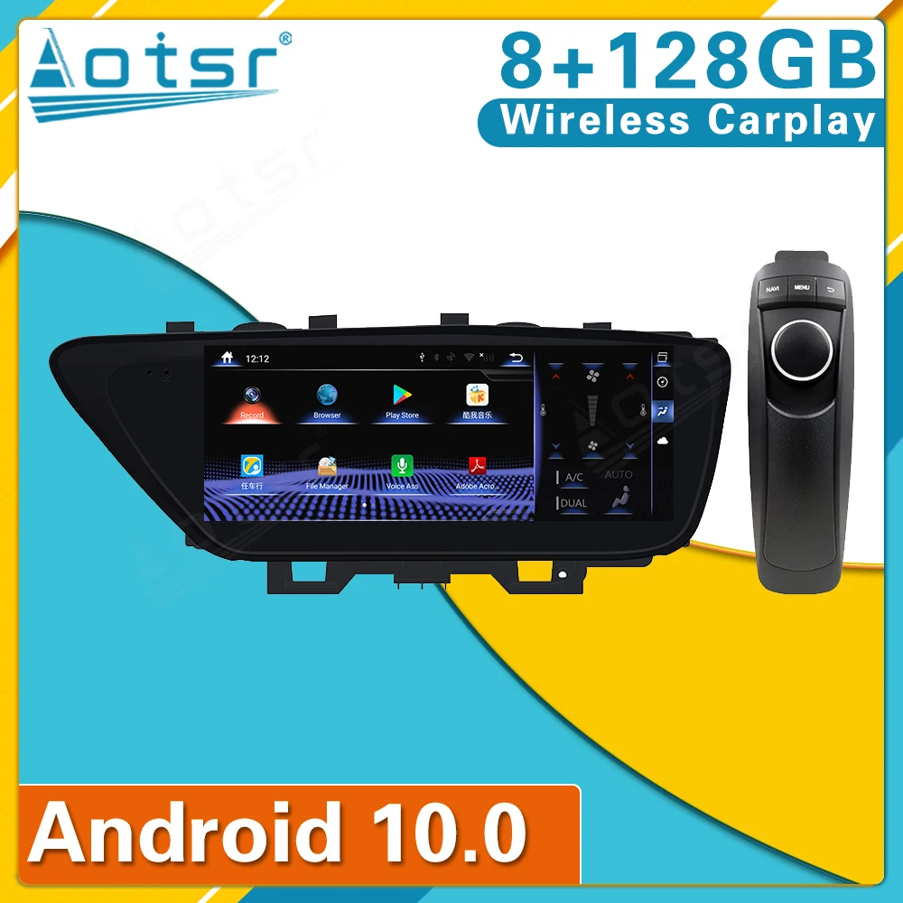 Android 10 8+128GB For Lexus ES 2013-2017 Car Multimedia Player Auto Stereo IPS Screen Navig head unit Carplay DSP tape recorder