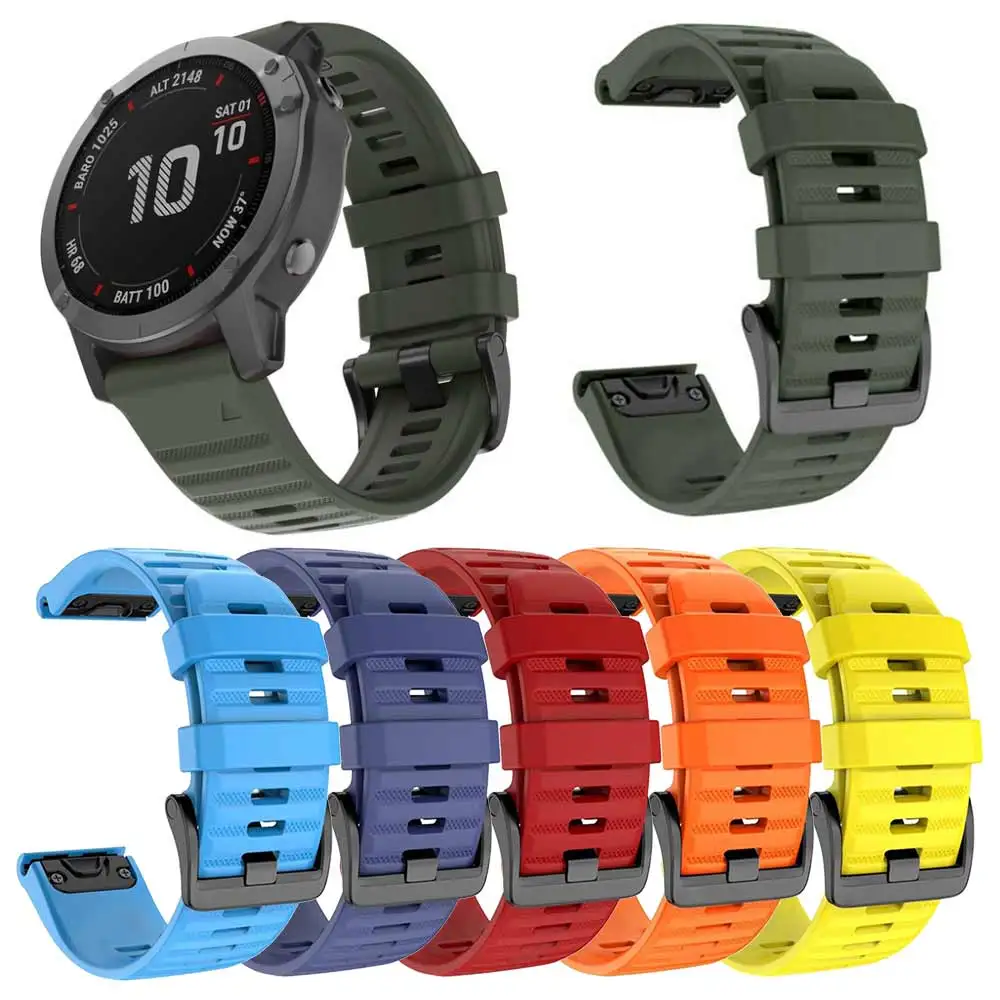 22 26mm Quick Release EasyFit strap for Garmin Fenix 6X 6 Pro Forerunner 945 Silicone Strap for Garmin Fenix 5X 5 5X Plus Band