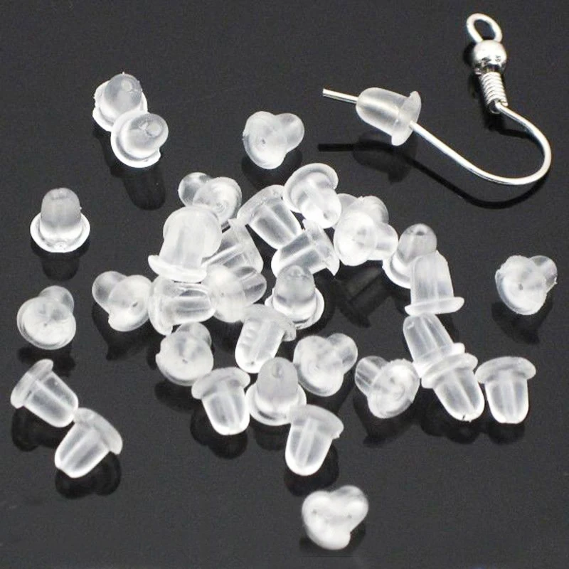 400PCS Rubber Silicone Hooks Earring Backs Stoppers For Diy Jewelry Making Handmade Earrings Findings Accessories Wholesale