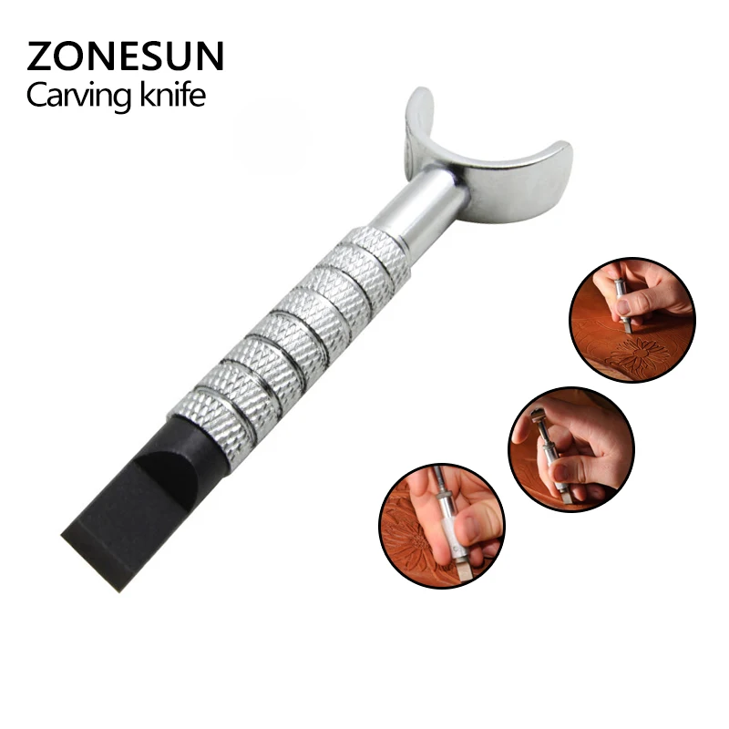 ZONESUN leather carving tools Craft Tool Swivel Knife Deluxe Adjustable Alloy Shank Height Adjustable With Steel Cutter Head