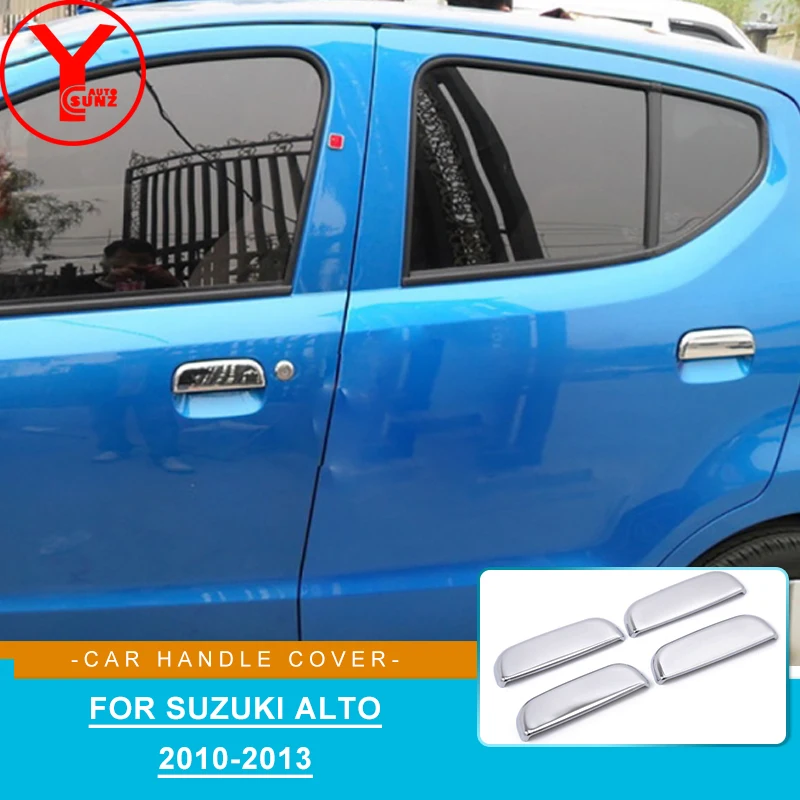 

Защитное покрытие для дверной ручки, подходит для Suzuki Alto 2010 2011 2012 2013, хромированная накладка на дверную ручку из АБС, наружные аксессуары