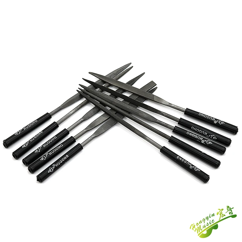 10pcs Needle File Set Guitar Saddle Nut Repair Tools Wood Sharpening Grinding Carving Repair Cutting Tools 150*240*30mm