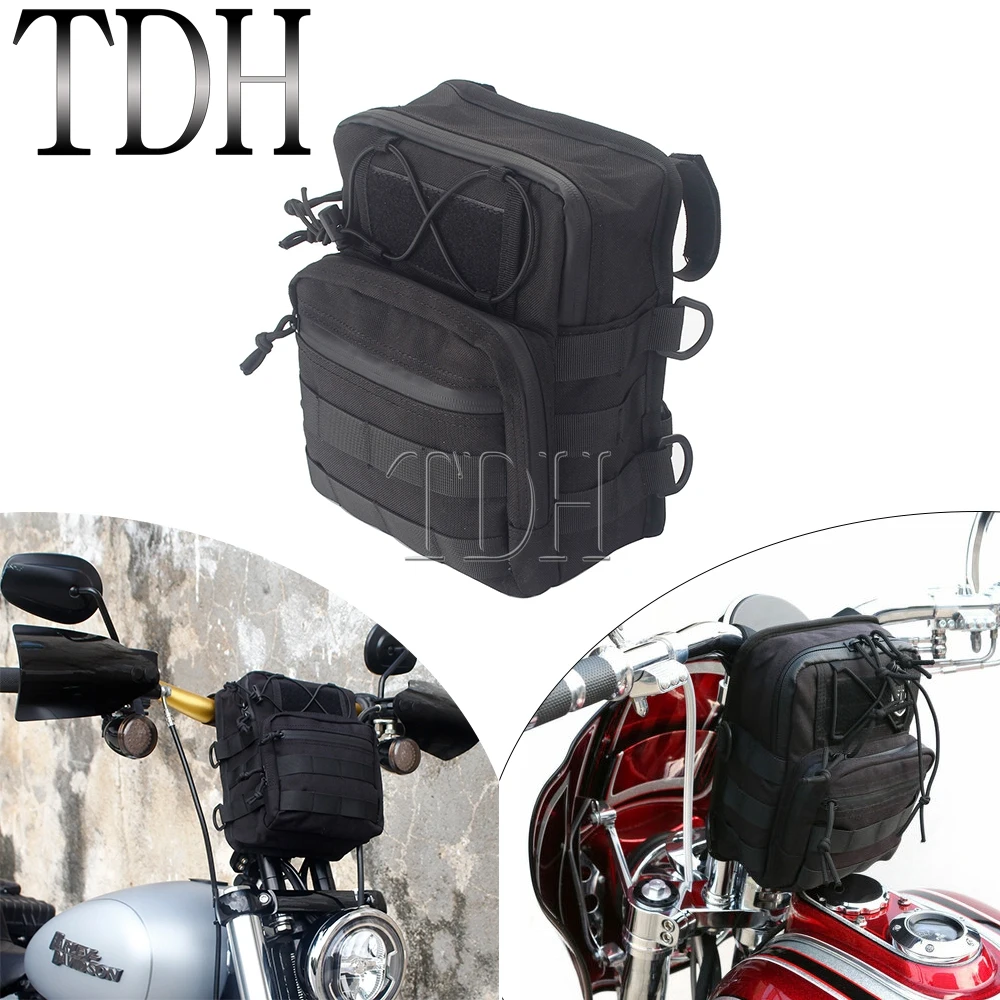 

Motorcycle Waterproof Outdoor Handlebar Storage Bag Pack For Harley Softail Dyna Street Bob FXDB Super Glide Low Rider FXDX