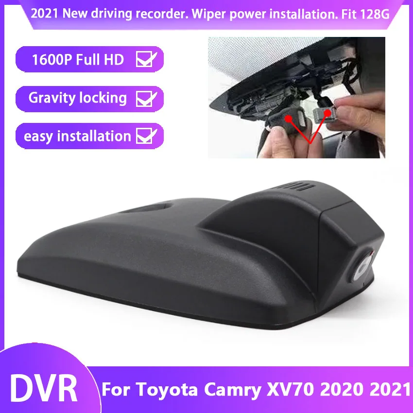 

2K 1600P Plug and play Car DVR Video Recorder Dash Cam Camera High quality driving recorder For Toyota Camry XV70 2020 2021 2022