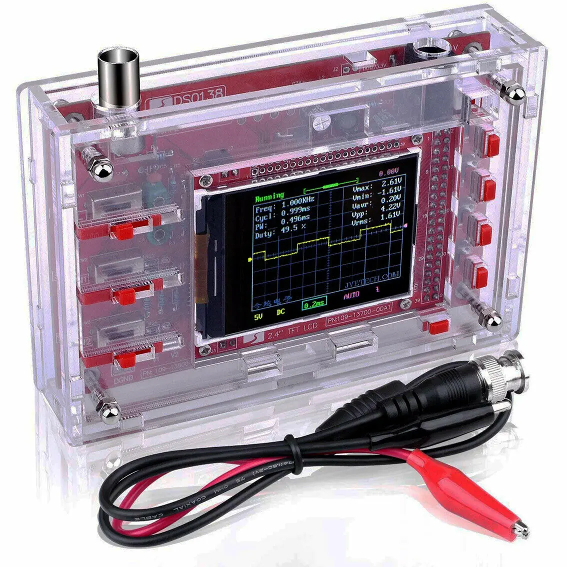 

DS0138 Digital Oscilloscope Assembled with Acrylic Case