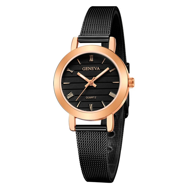 Women Pop Watches Geneva Plush Women's Thin Stainless Steel Bracelet Band Analog Quartz Wristwatch montre reloj mujer saat