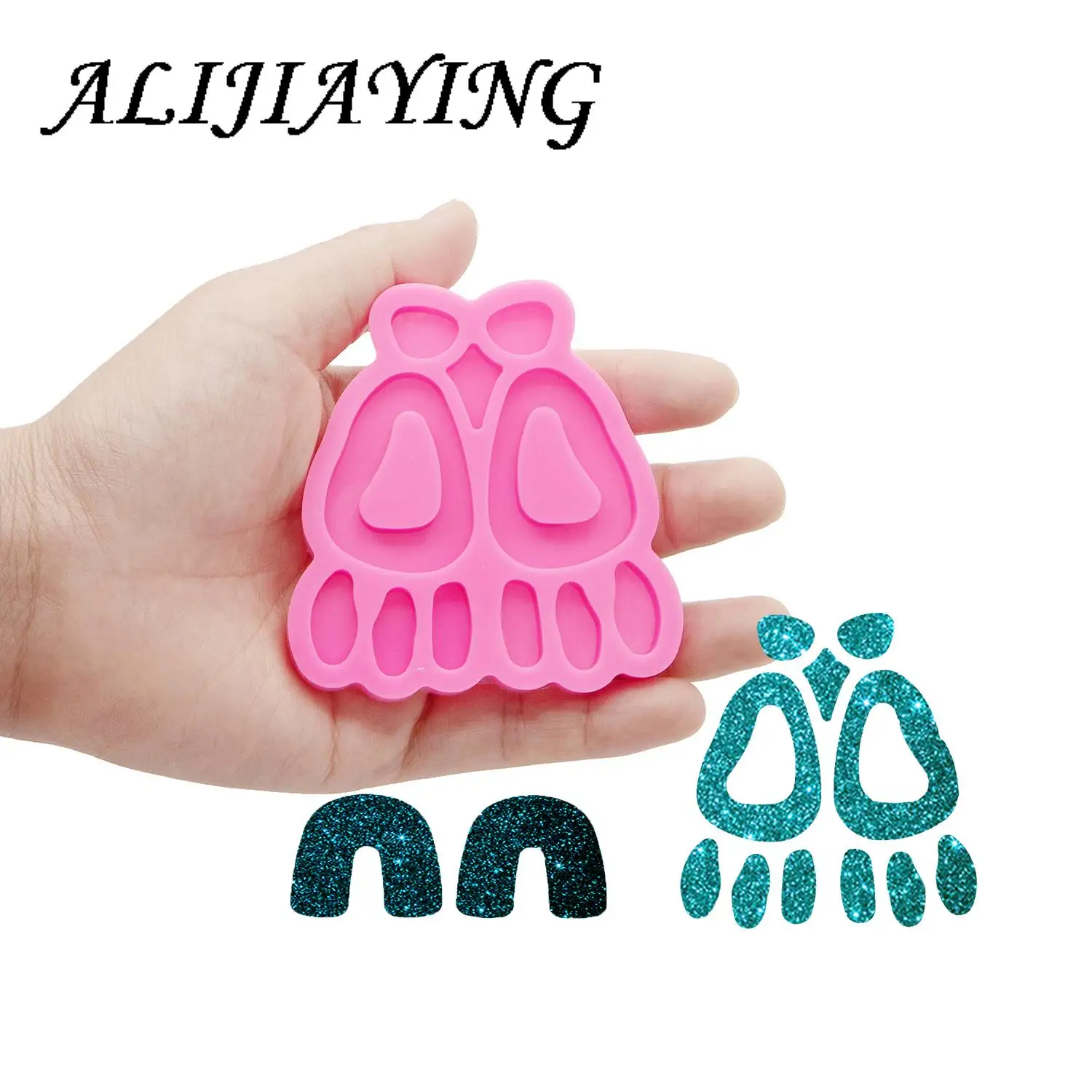 Horseshoe Earrings Resin Druzy Molds Art Diy, Tear Drop Hoop Silicone Mold, Mould Resin Crafting with Epoxy DY1189