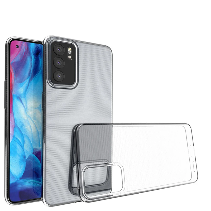 TPU Silicon Clear Soft Case For OPPO A95 A55 A35 5G A94 A74 A54 4G A93 A53 A33 A92 A72 A52 A31 2020 Find X3 X2 Pro lite NEO Case