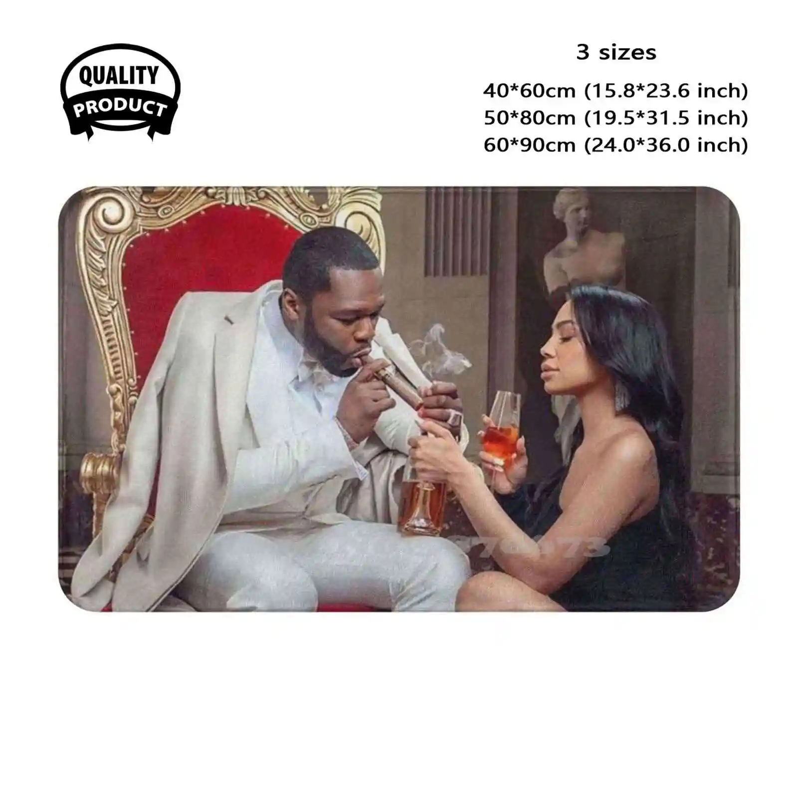 

50 Cent Soft Cushion Home Carpet Door Mat Car Rug 50 Cent Hip Hop Dr Dre Drake Kanye West Kendrick Lamar Jay Z Music 2Pac Nas J