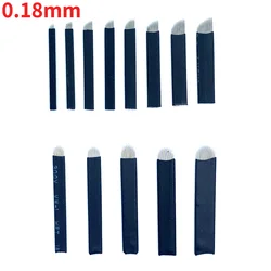 100pcs 0.18mm Lamina Tebori Flex Microblading 12 14 16 18 U shape Tattoo needles for Permanente makeup Eyebrow Blades Manual pen