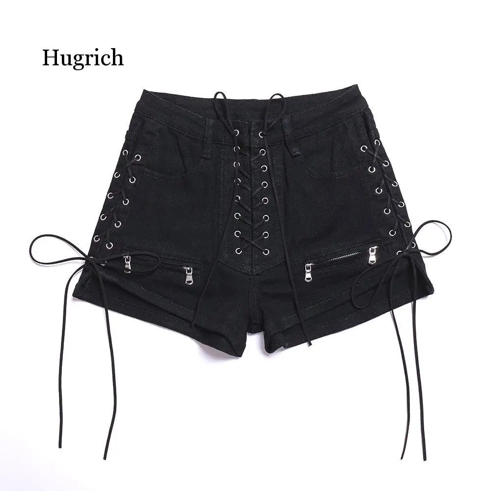 High Waist Loose Women Shorts Solid Drawstring Fashion Short Soft Casual Straight Jean Shorts Summer 2021