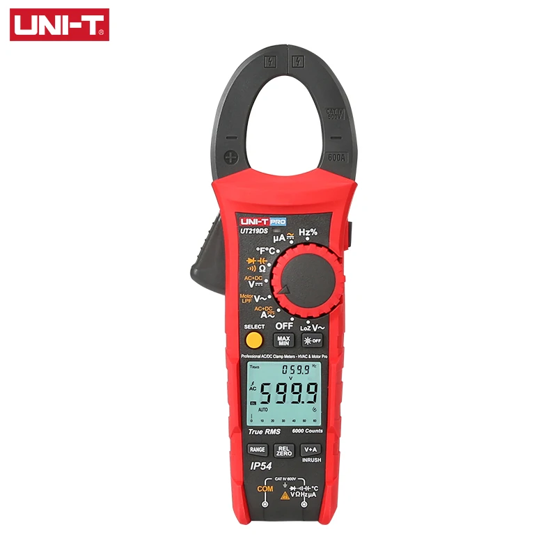 UNI-T Professionele Digitale Stroomtang 1000 V AC DC UT219DS UT219E True RMS Auto Power Off 3 Fase Motor volgorde Test Inrush
