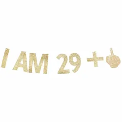I AM 29+1 Banner 30th Birthday Party Decorations