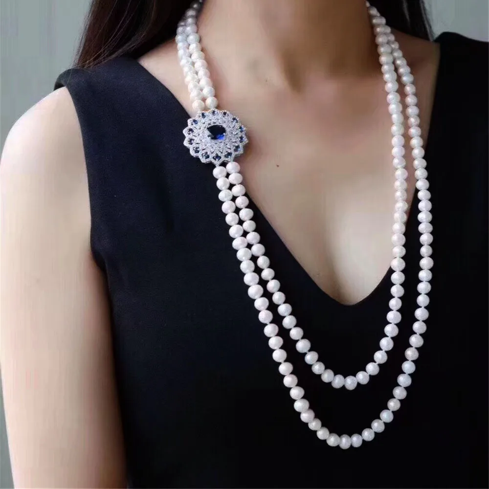 Women's Four Seasons Long Pearl Necklace Party /Wedding High Grade Sweater Chain 26