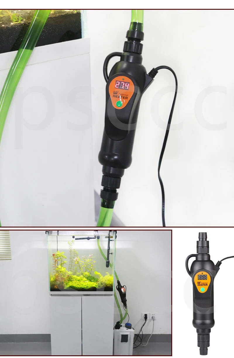 110-240V Sunsun EH-300 EH-500 800W 1000W Aquarium Fish Tank Adjustable Temperature External Heater Automatic Thermostat