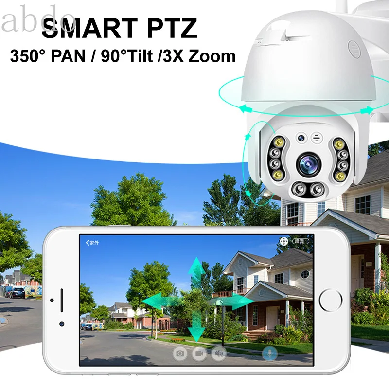 

FHD 3.0MP Outdoor IP Camera WiFi Smart Security Surveillance Camera Motion Detection Outside Remote Monitor 360 PTZ CCTV IP Cam