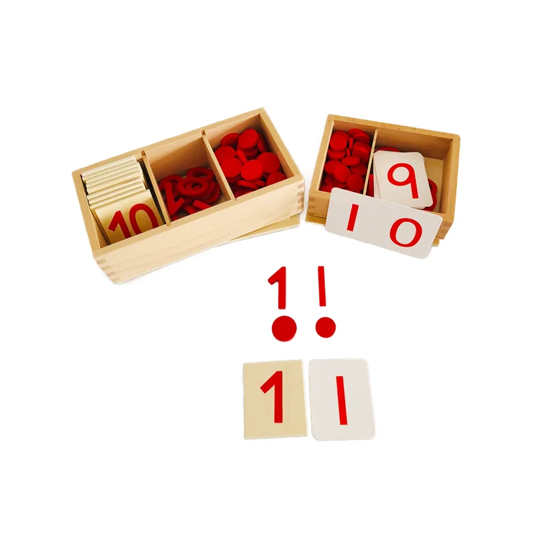 Montessori Anzahl Zähler/Figur und Karten 1-10 Kinder Lernen Ressourcen Frühen Kindheit Bildung Math Spielzeug Lehrmittel