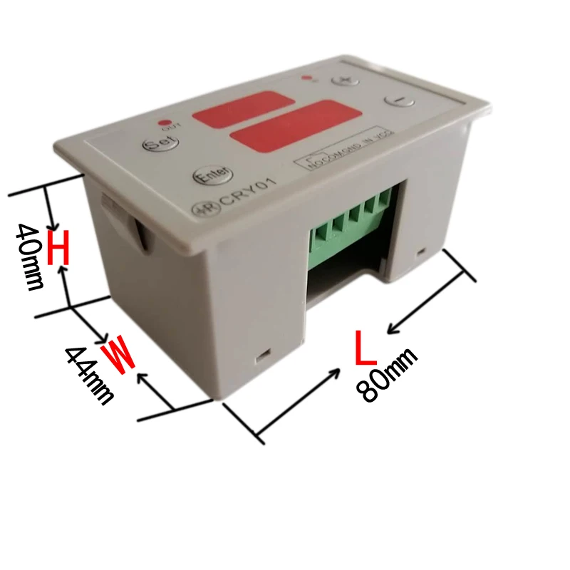 One Way Time Relay Module Delay Power-on Off Delay Cycle Timing Control Switch Digital Display 24V12V