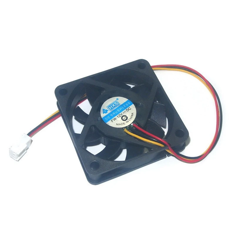 10Pcs Black 6cm or 7cm 3pin12V 60mm 70mm 15mm 6015 7015 Brushless DC Fan PC Cooling Cooler Fan